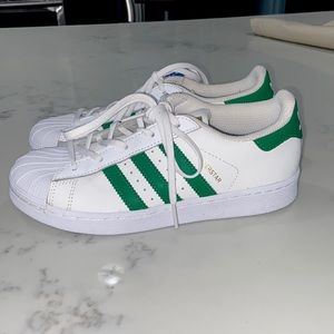 original superstar adidas shoes(kids -green)